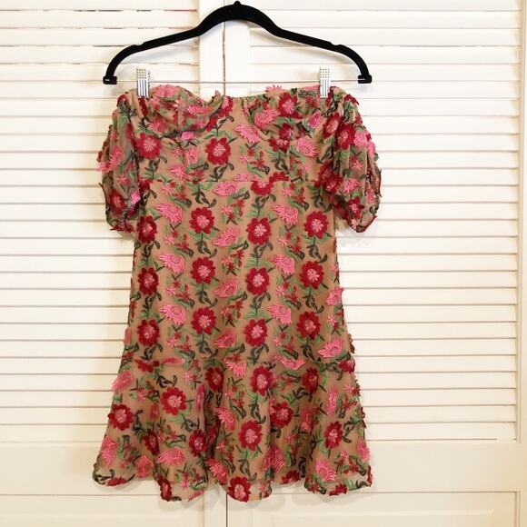 RARE For Love and Lemons Amelia Off the Shoulder Mini Dress - Picture 11 of 16